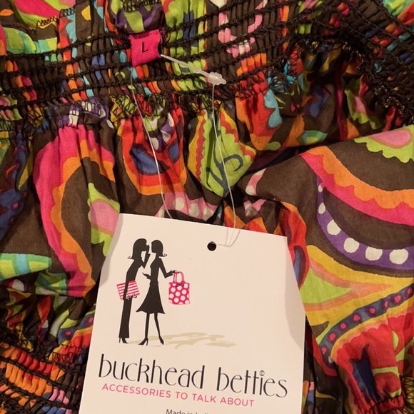 Buckhead Betties Pizazz Paisley Print Cami L Cotton Brown Vibrant Multicolor NWT - Picture 12 of 16